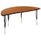 Flash Furniture 47.5" Circle Wave Oak Table Set-12" Stack Chairs XU-GRP-12CH-A48-HCIRC-OAK-T-P-GG - alternate 9